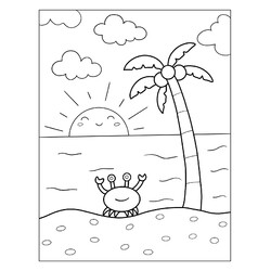 Краб на пляже