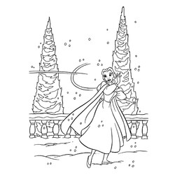 Белль играет в снежки