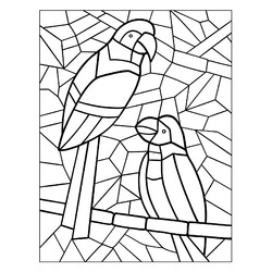 Мозаика два попугая