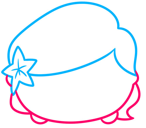 Как нарисовать русалочку Ариэль из Disney Tsum Tsum 3