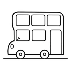 Раскраска Двухэтажный автобус для малышей