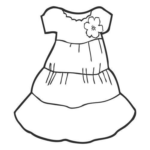 Раскраска Платье для малышей