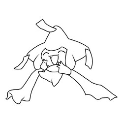 Раскраска Мифический покемон Джирачи #0385