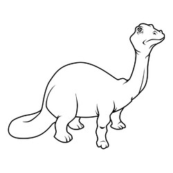 Раскраска Бронтозавр