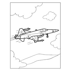 Раскраска Швейцарский истребитель Нортроп Ф-5 «Фридом Файтер»