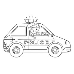 Раскраска Полиция для малышей