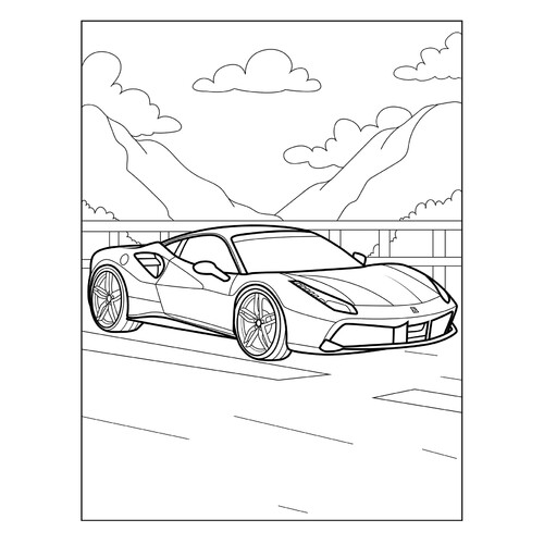 Раскраска Феррари GTO