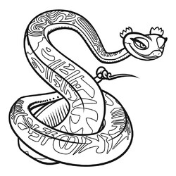 Раскраска Влюблённая змея