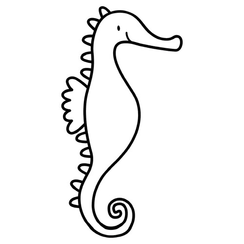 Раскраска Морской конёк для малышей
