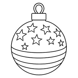 Новогодний шар со звёздами и полосками