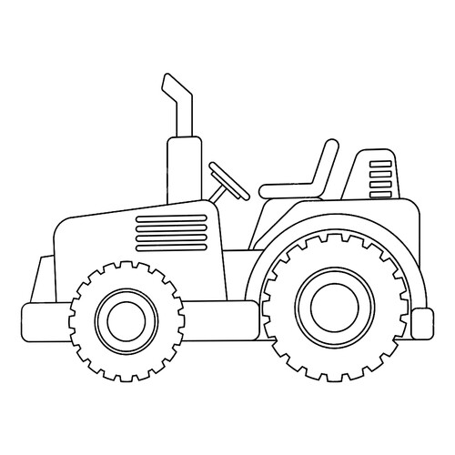 Раскраска Сельскохозяйственный трактор