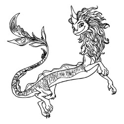 Раскраска Сису последний дракон