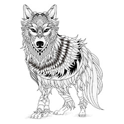 Раскраска Северный волк