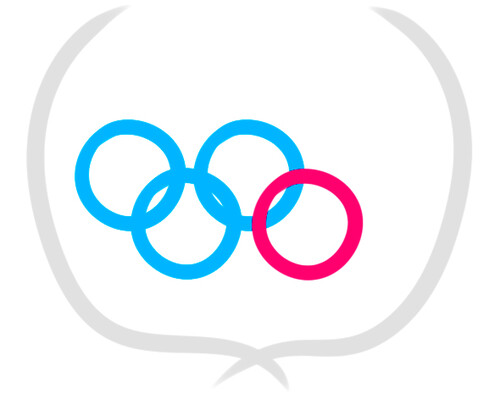 Как нарисовать олимпийские кольца 5
