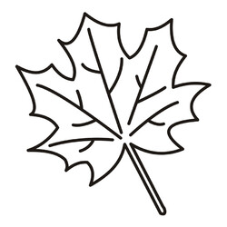 Раскраска Падающий кленовый лист
