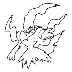 Раскраска Мифический покемон Даркрай #0491