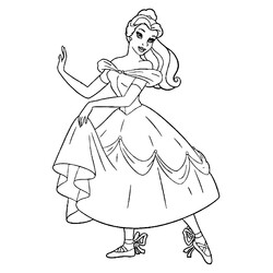 Раскраска Принцесса Бель балерина