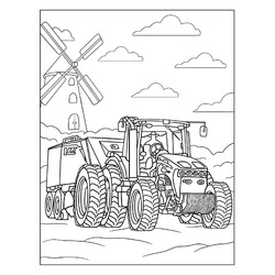 Сельскохозяйственный трактор с прицепом