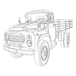 Раскраска Советский грузовик