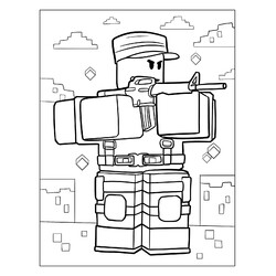 Раскраска Лего солдат