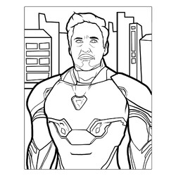 Раскраска Тони Старк в роли Железного человека