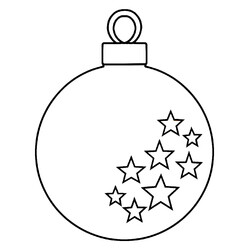 Новогодний шар со звёздами в углу
