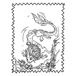 Раскраска Морской дракон Сису