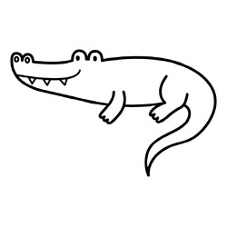Раскраска Крокодил для малышей