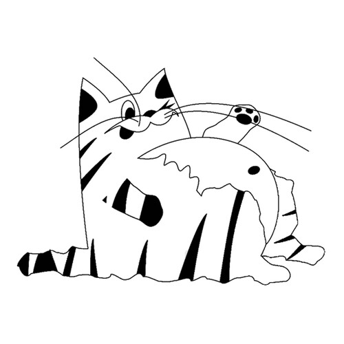 Раскраска Пузатый котик
