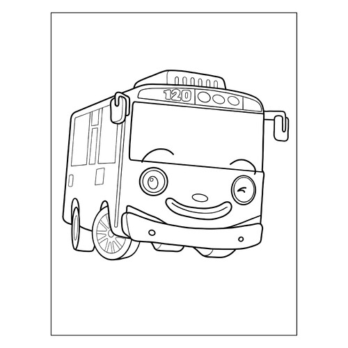 Раскраска Автобус Таё