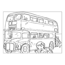 Раскраска Лондонский автобус