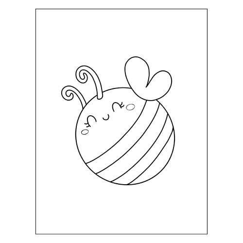 Раскраска Милая пчёлка