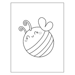 Раскраска Милая пчёлка