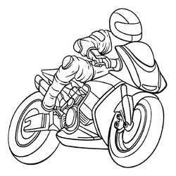 Раскраска Рейсинговый мотоцикл