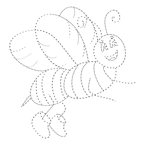 Раскраска Пчела по точкам
