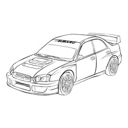 Раскраска Subaru