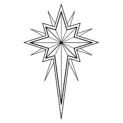 Раскраска Вифлеемская звезда