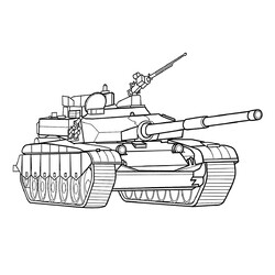 Эскиз военного танка