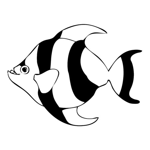 Раскраска Рыба Полосатик