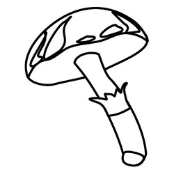 Раскраска Простой гриб