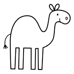 Раскраска Верблюд для малышей
