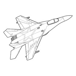 Раскраска Российский истребитель МиГ-35