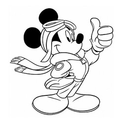 Раскраска Микки Маус в зимнем костюме