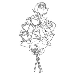 Раскраска Букет роз