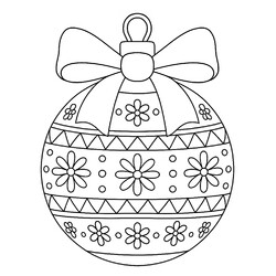 Новогодний шар с цветочками