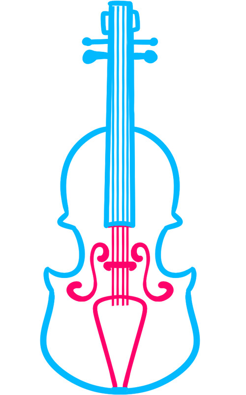 Как нарисовать скрипку 4