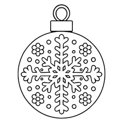 Новогодний шар с большой снежинкой