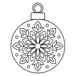 Новогодний шар с красивой снежинкой