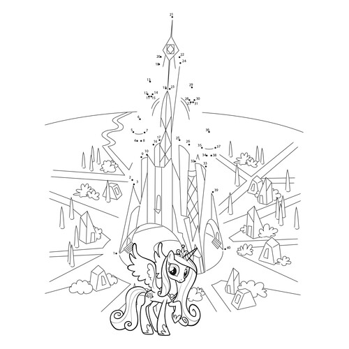 Раскраска Кристальный замок пони