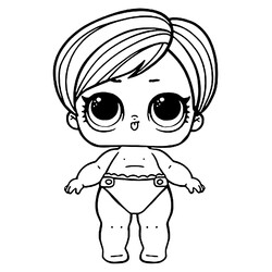 Раскраска ЛОЛ маленькая куколка Хипстер